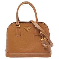 Prada Cartable moyen Promenade en cuir Saffiano Lux Brown