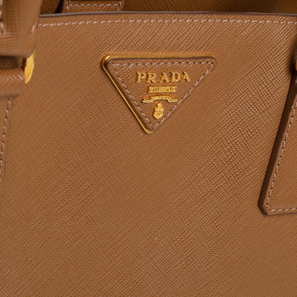 Prada Brown Saffiano Lux Leather Medium Tote 4