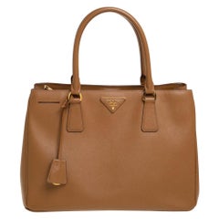 Prada Brown Saffiano Lux Leather Medium Tote