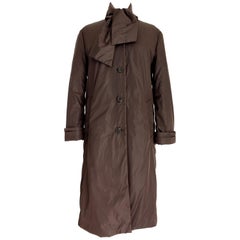 Prada Brown Shawl Down Jacket Long Coat 
