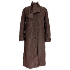 Prada Brown Shawl Down Jacket Long Coat 