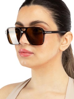 Prada Brown Square Pilot Frame Sonnenbrille