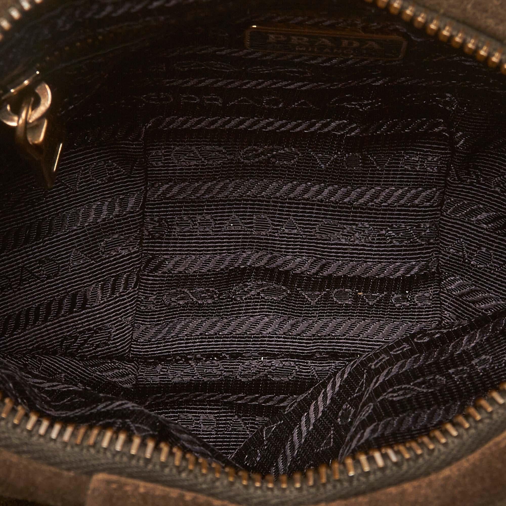 Women's Prada Brown Suede Clutch Bag For Sale