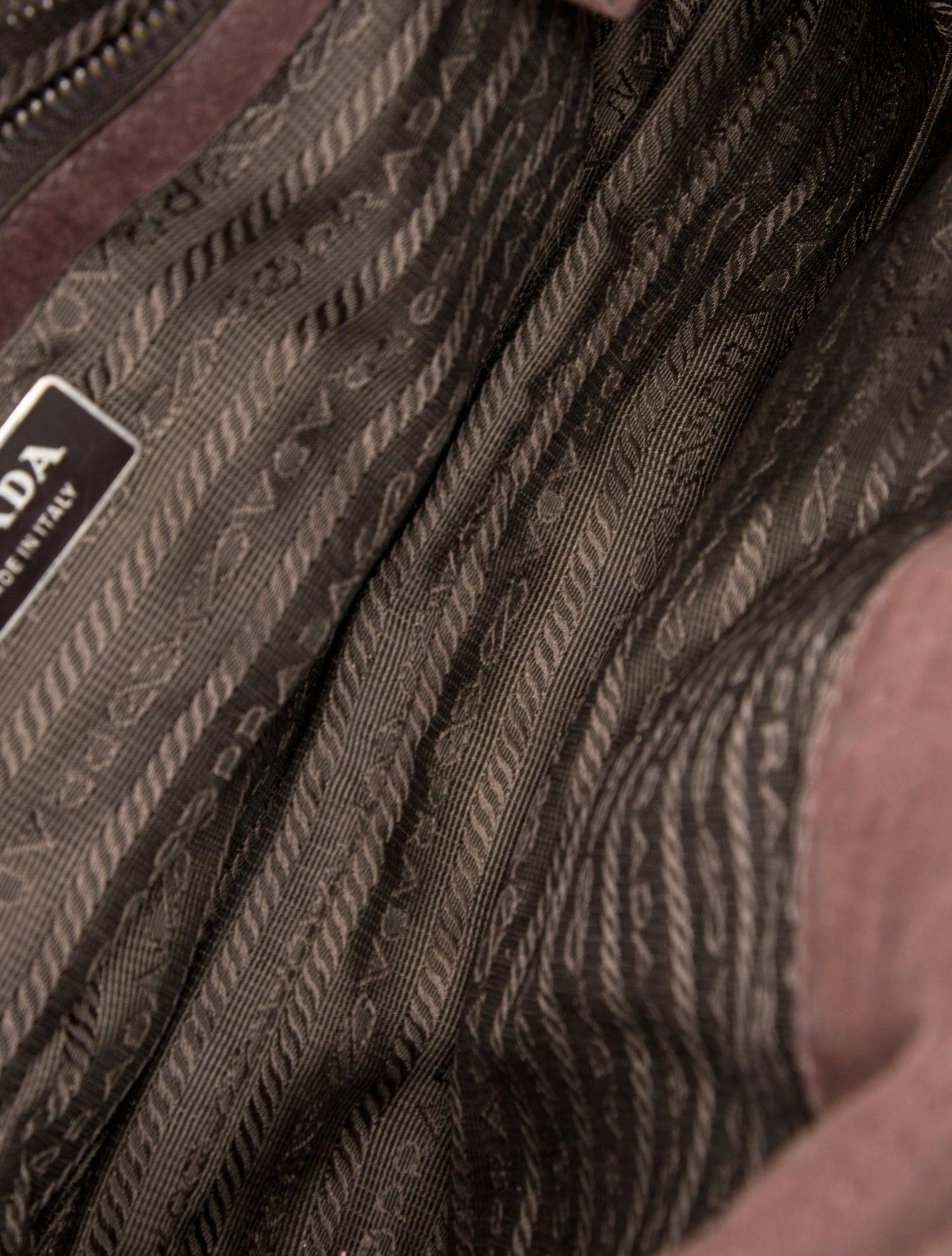 Prada Brown Suede Easy Shoulder Bag For Sale 1