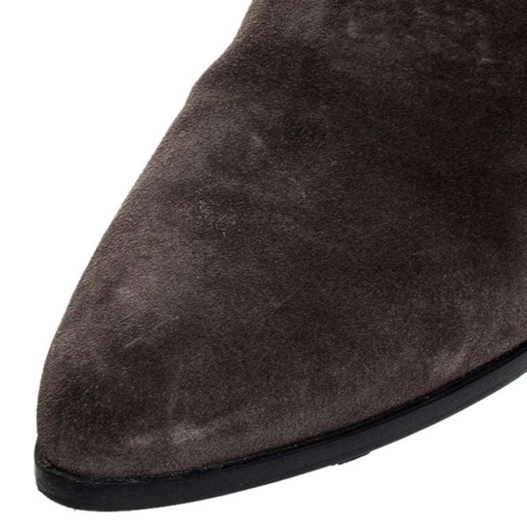 over the knee pointed toe flat boots