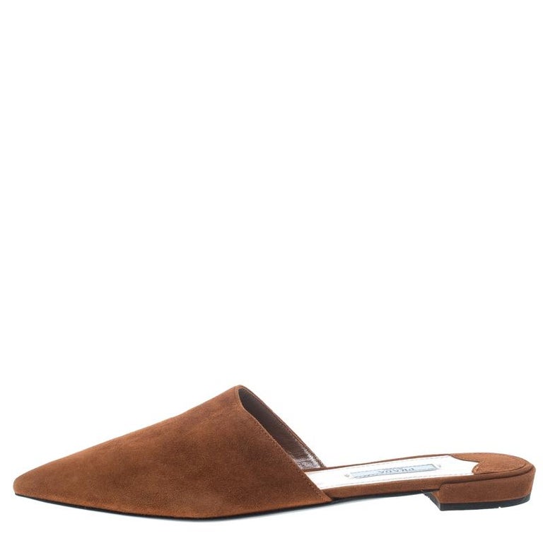 womens brown pointed toe flats