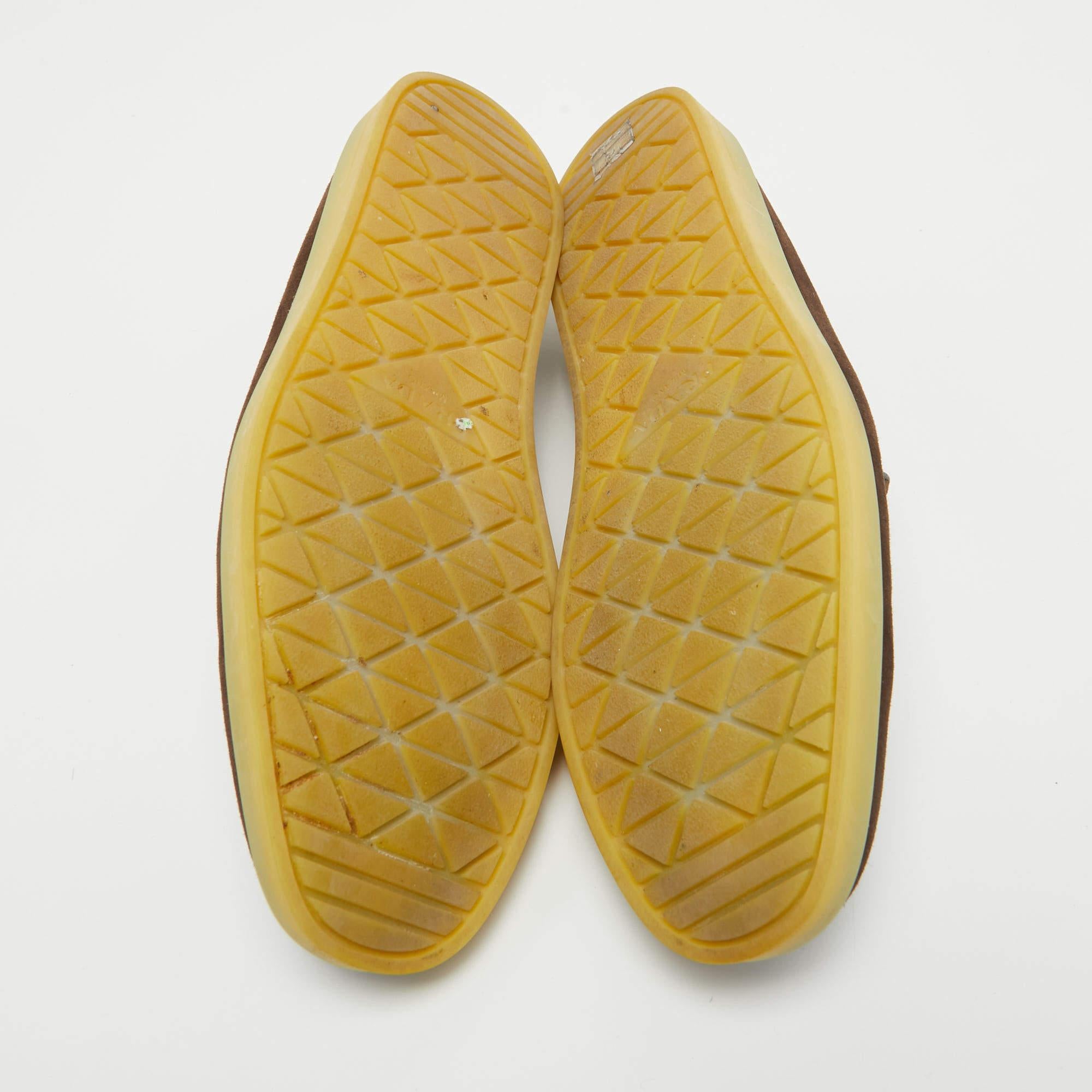 Men's Prada Brown Suede Slip On Loafers Size 42