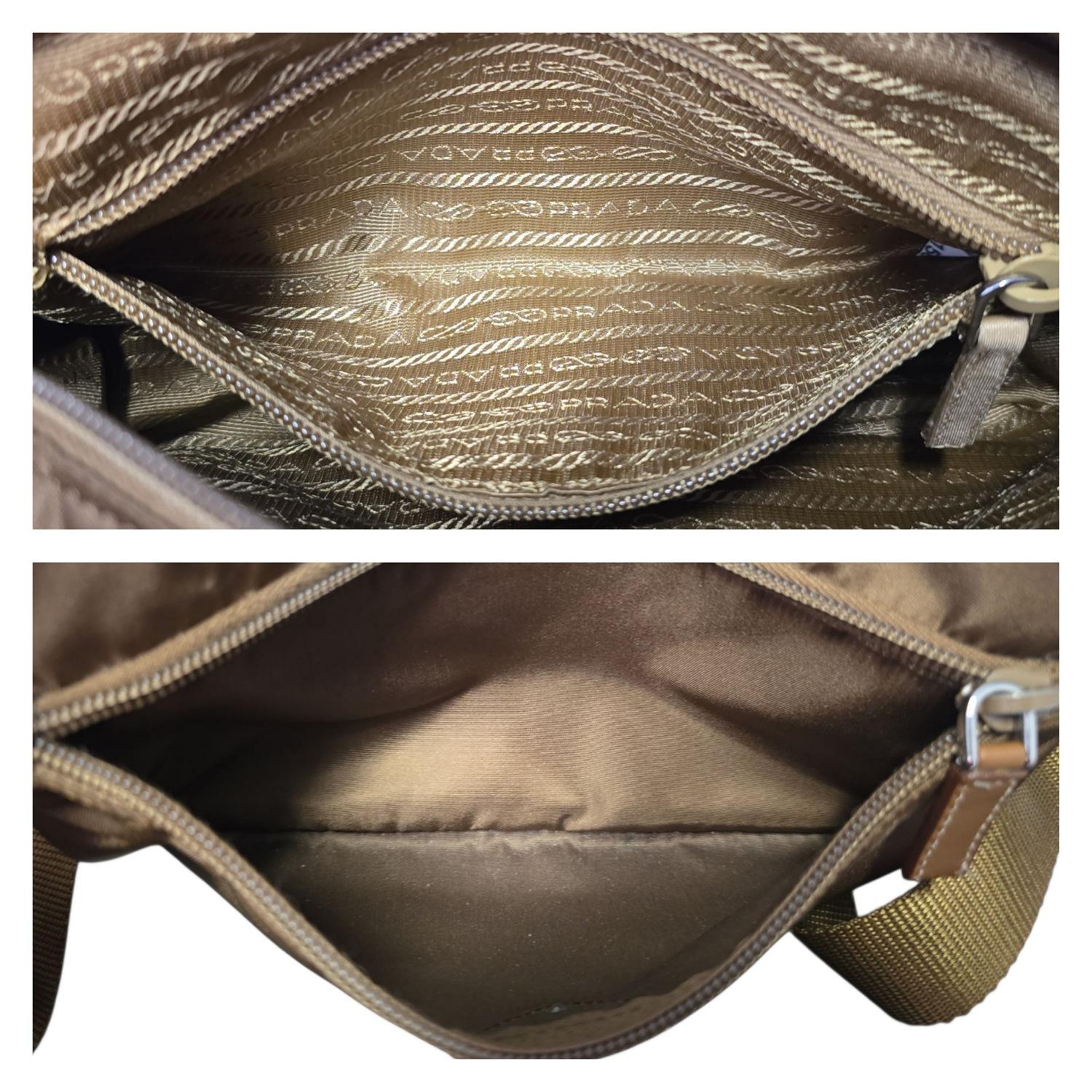 Prada Brown Tessuto Nylon Crossbody Messenger Bag en vente 2