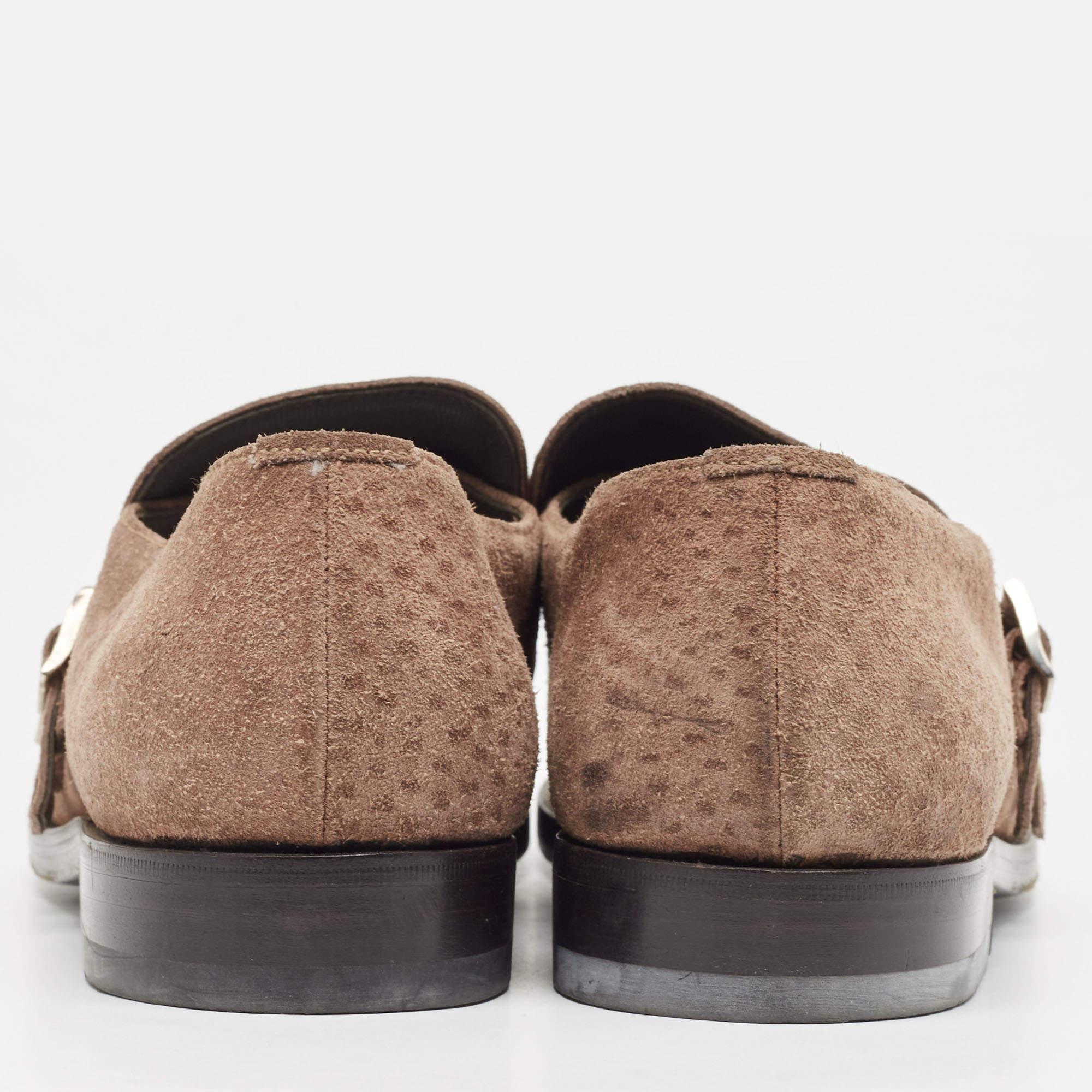 Prada - Mocassins en daim texturé Brown - Taille 43 Pour hommes en vente