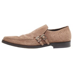Prada - Mocassins en daim texturé Brown - Taille 43