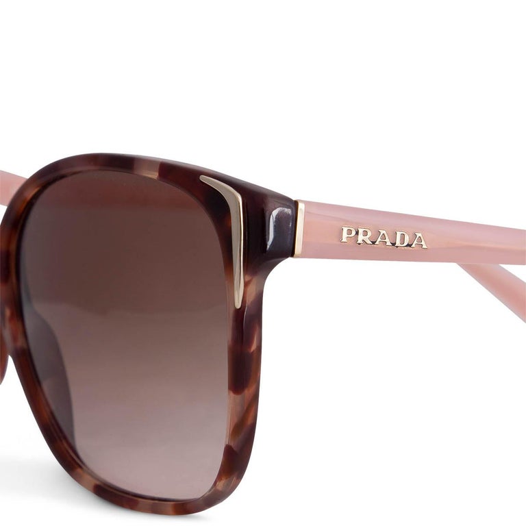 PRADA brown tortoise Square Sunglasses SPR 01O at 1stDibs  display picture 3
