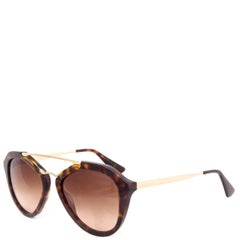 PRADA brown tortoiseshell CINEMA Sunglasses gradient brown Lens SPR 12Q