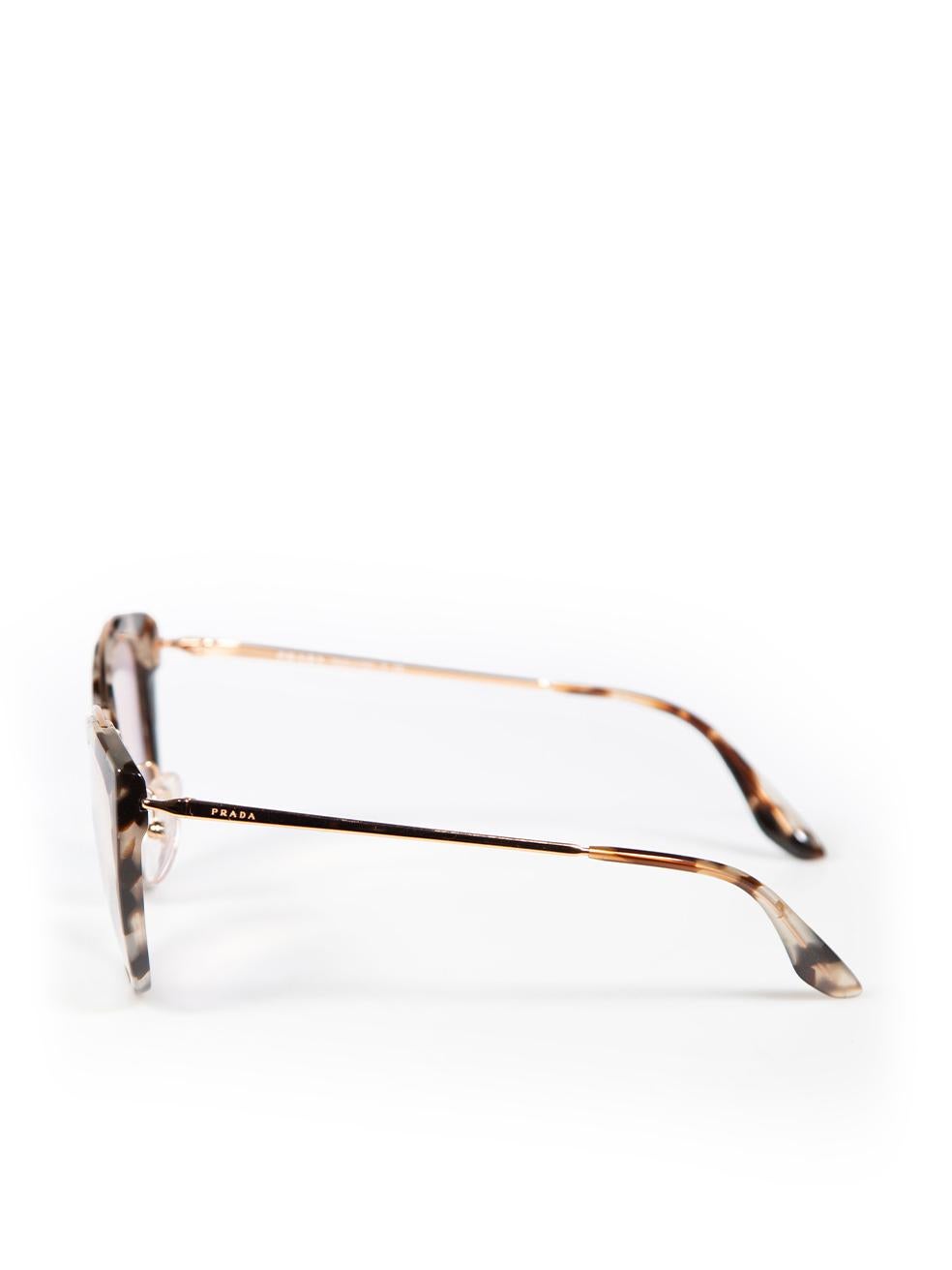 Women's Prada Brown Tortoiseshell SPR 20U Cat Eye Sunglasses For Sale