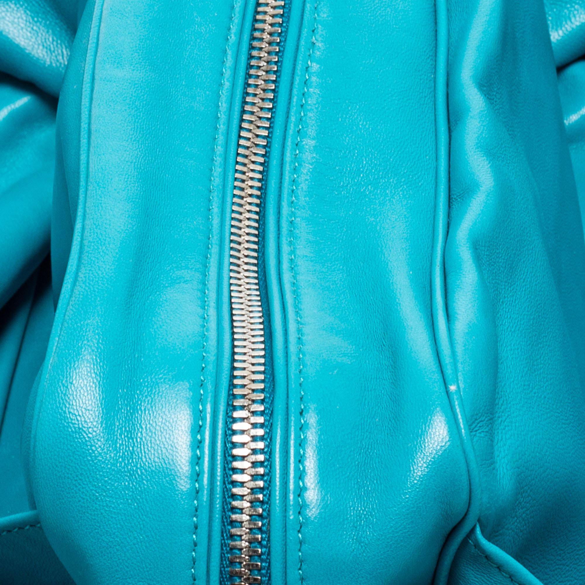 Prada Brown/Turquoise Leather Inside Bag 3
