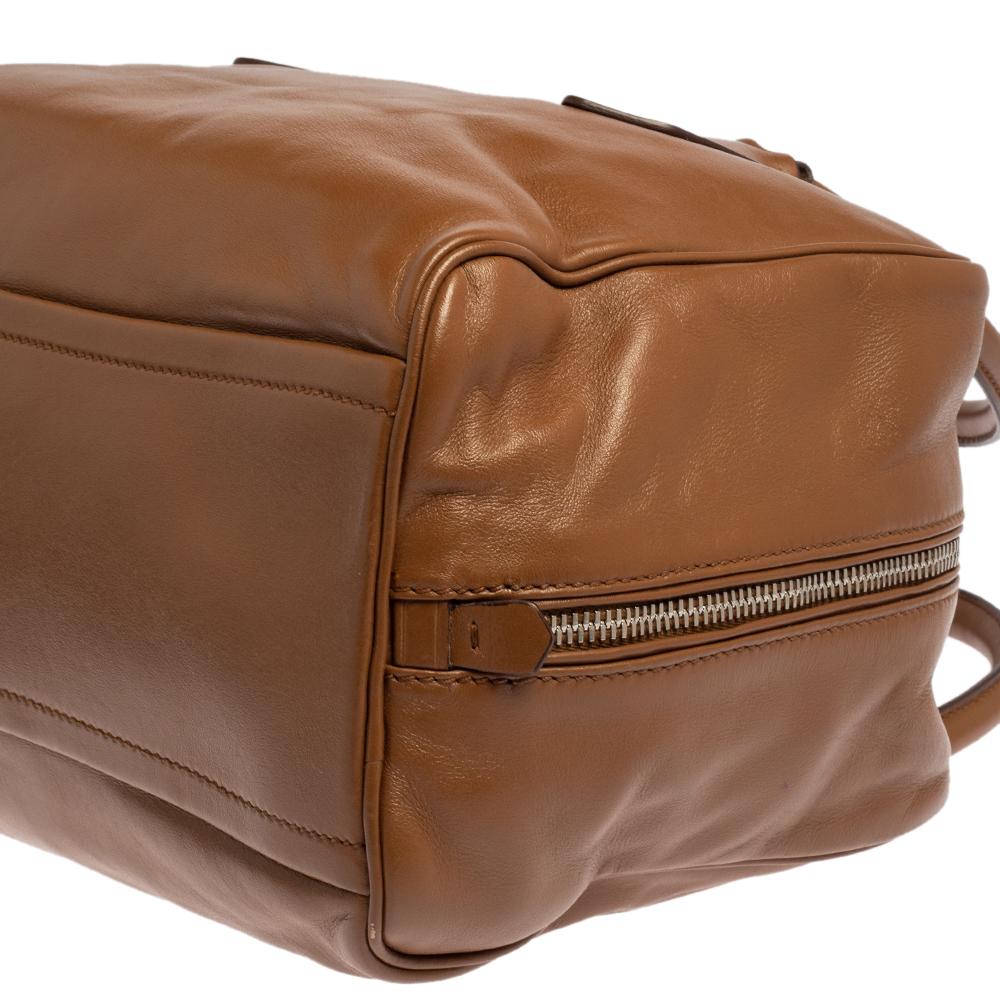 Prada Brown/Turquoise Soft Leather Medium Inside Bag 6