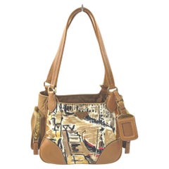 Prada Brown Venice Watercolor Hobo Bag 863208