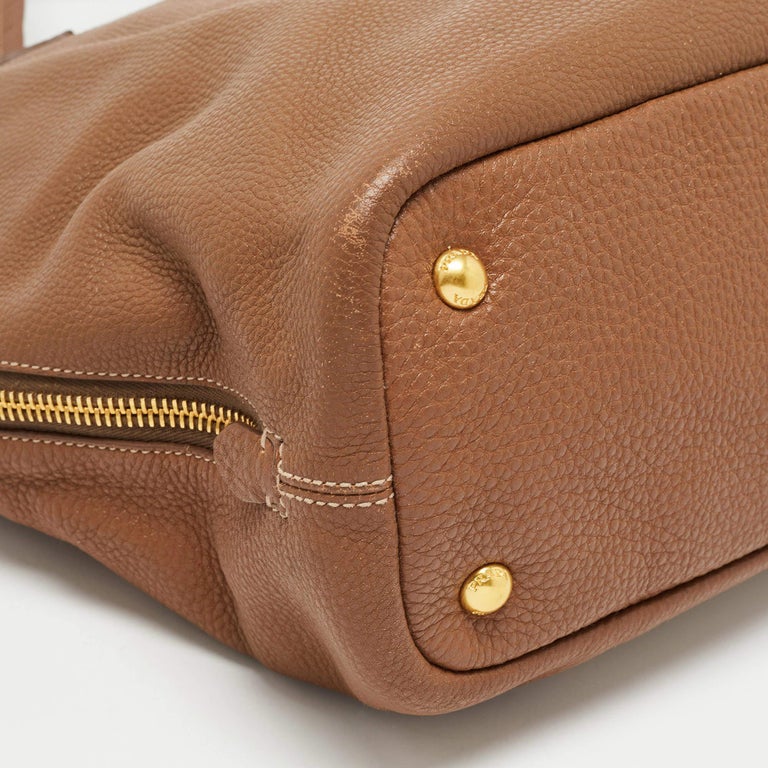 Prada Brown Pebbled Leather 