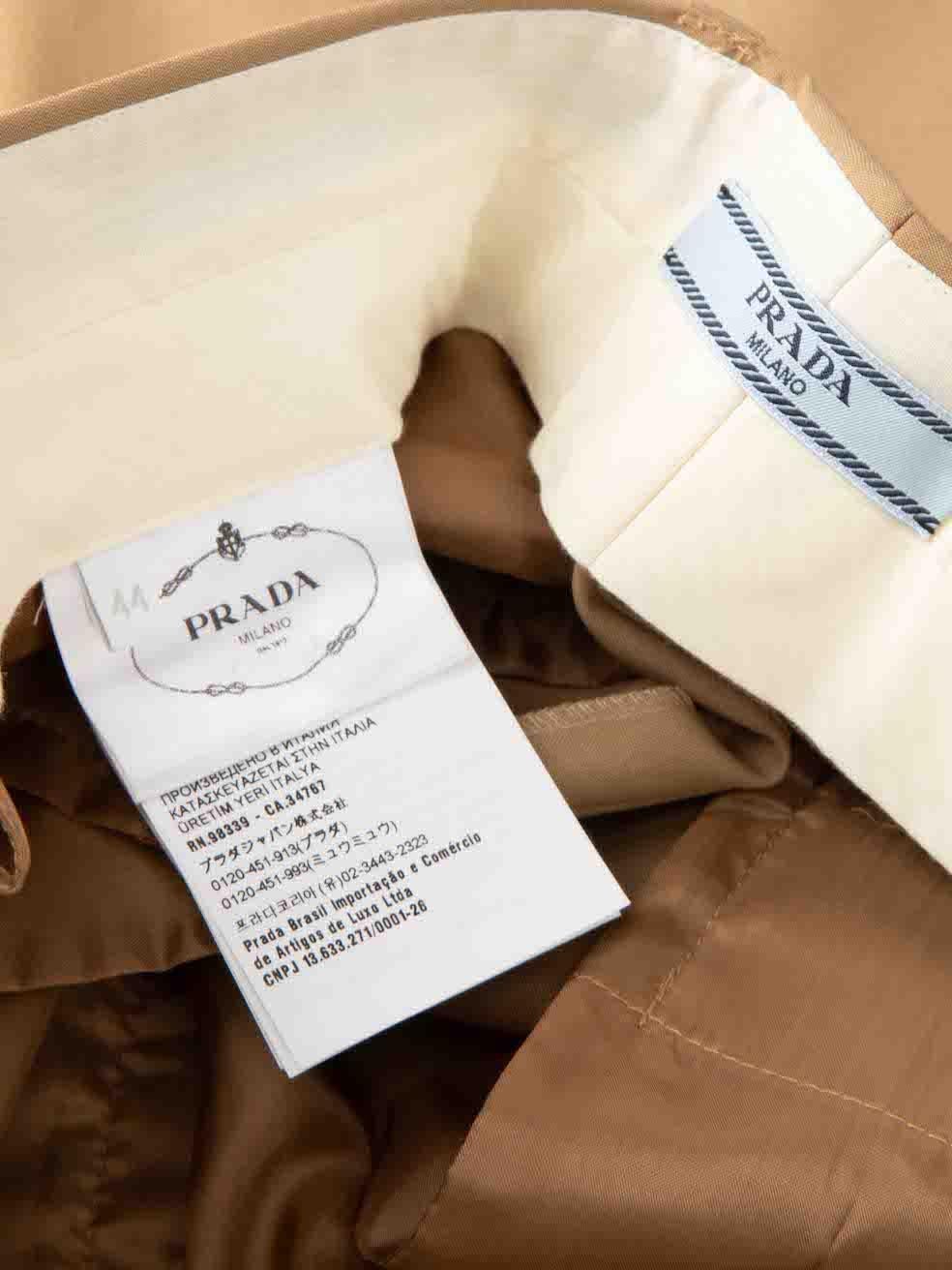 Women's Prada Brown Wool Tailored Trousers Size L