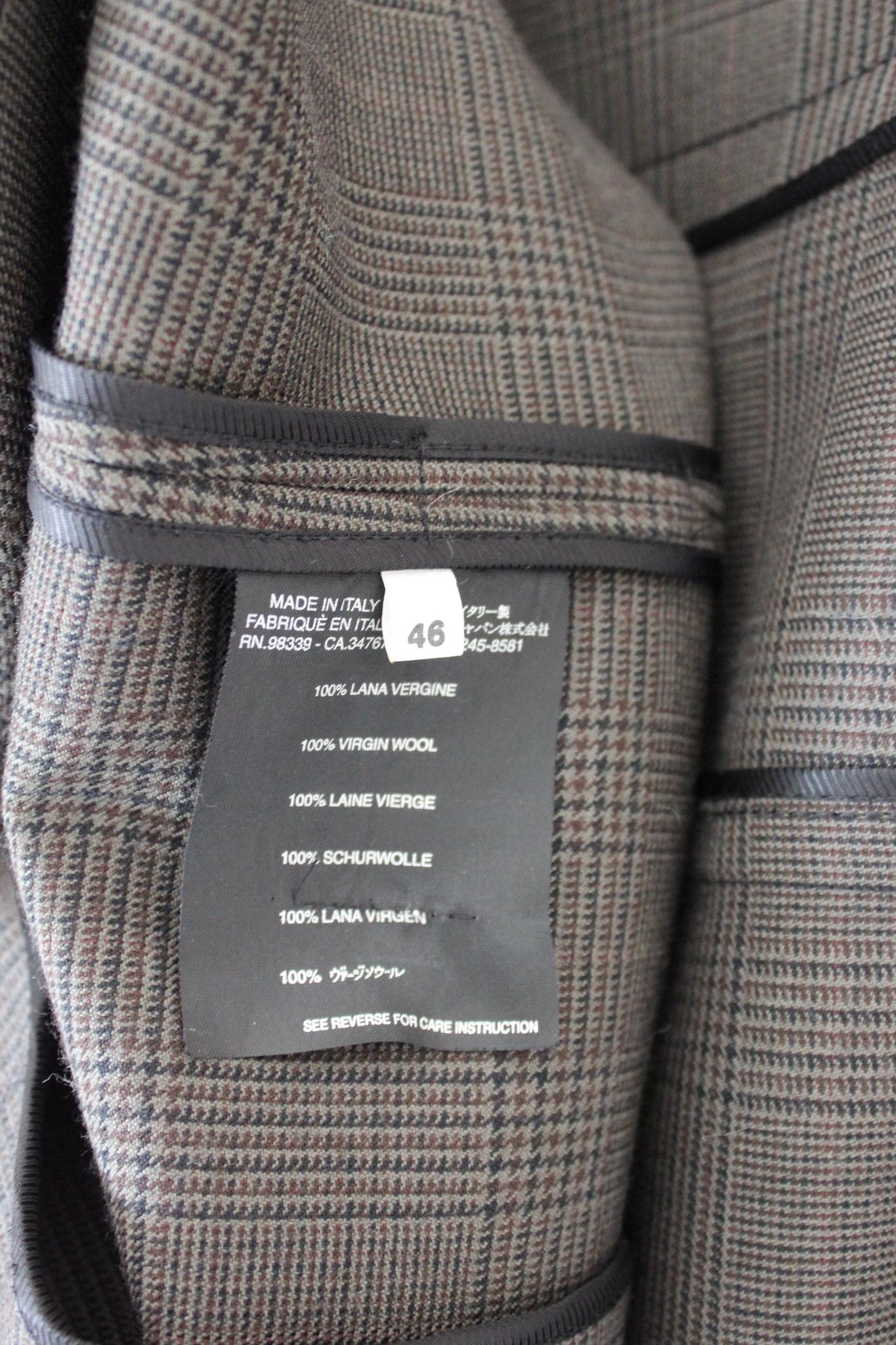 Prada Brown Wool Vintage Check Coat 2