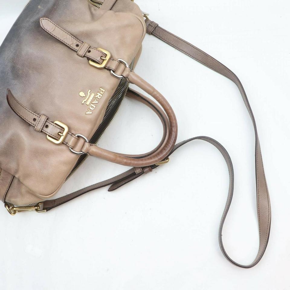 Prada Brown x Beige Gradient Bowler Boston with Strap 861221 5