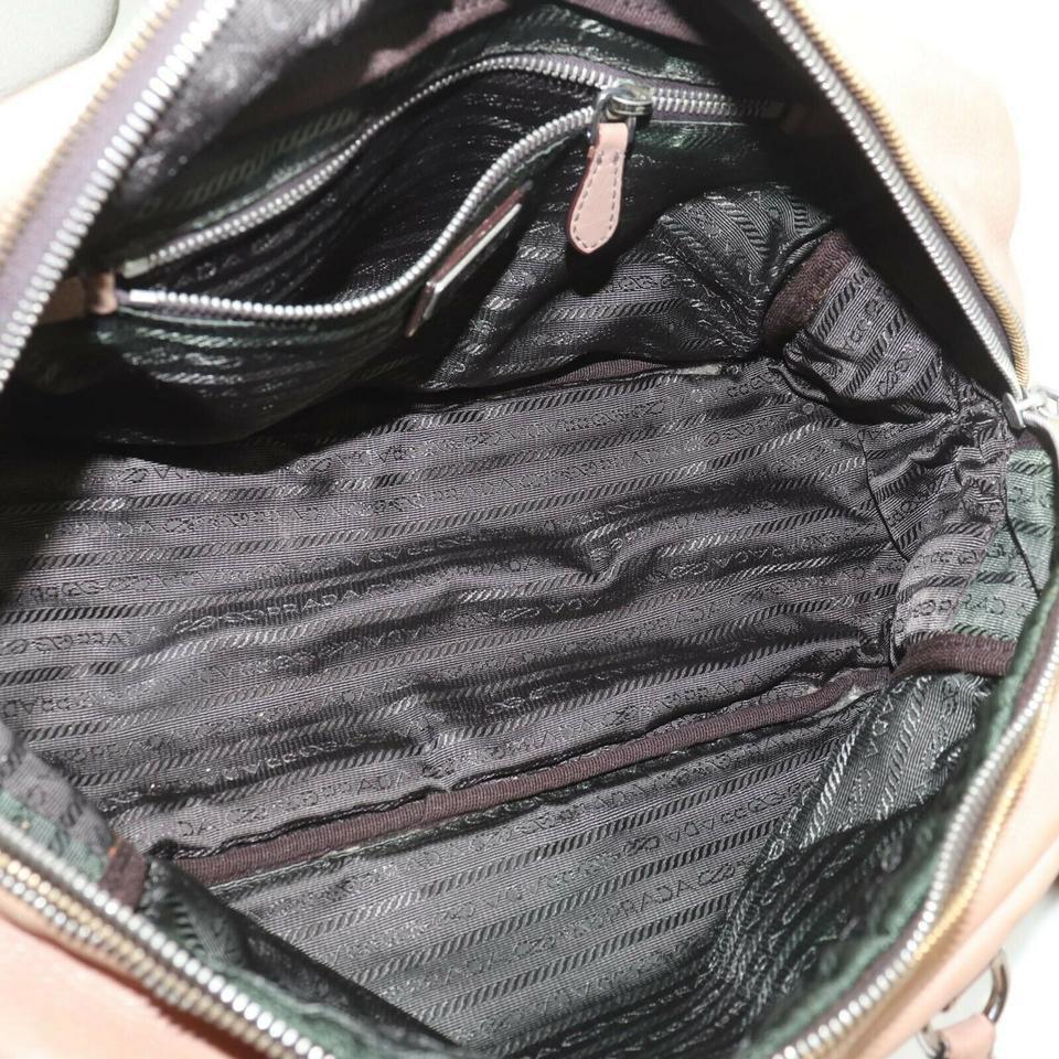 Prada Brown x Beige Gradient Bowler Boston with Strap 861221 7