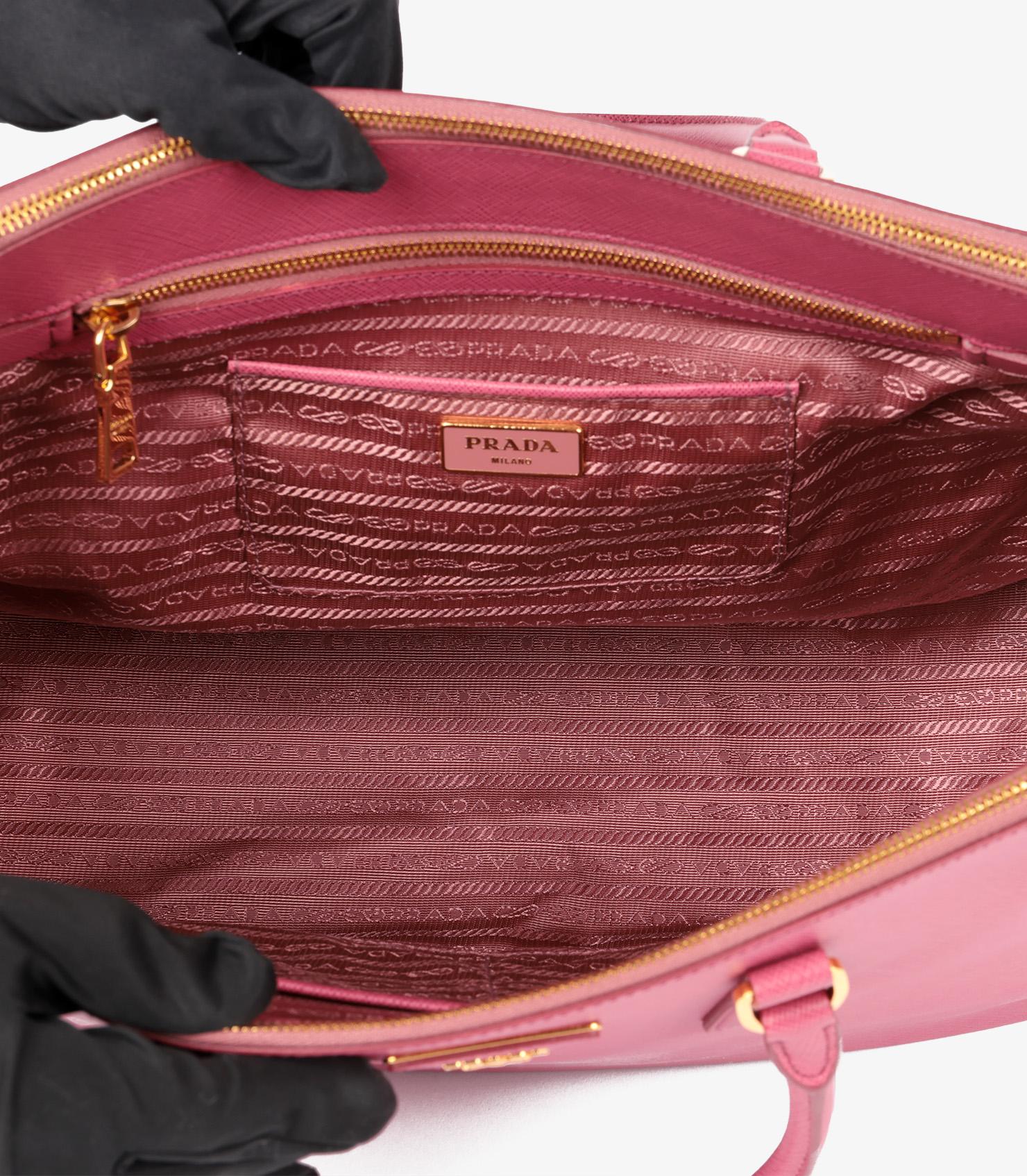 Prada Bruyere Saffiano Lux Leather Large Galleria Tote 5