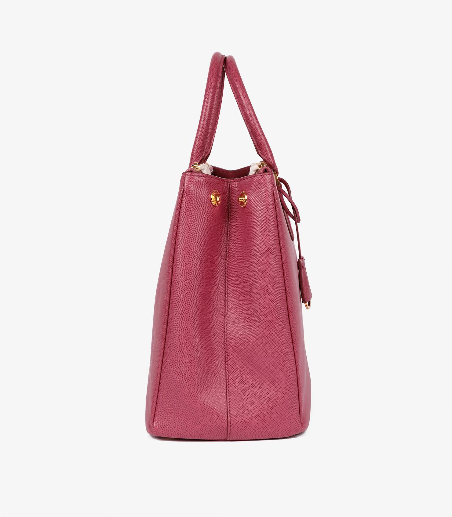 Prada Bruyere Saffiano Lux Leather Large Galleria Tote In Excellent Condition In Bishop's Stortford, Hertfordshire