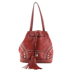 Prada Bucket Bag Studded Soft Calfskin Large