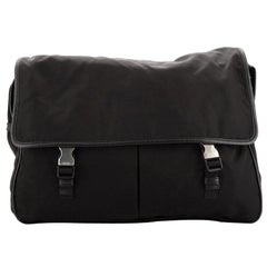 Prada Buckle Messenger Bag Tessuto Medium