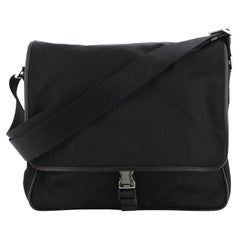 Prada Buckle Messenger Bag Tessuto Medium