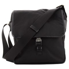 Prada Buckle Messenger Bag Tessuto Medium