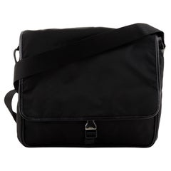 Prada Buckle Messenger Bag Tessuto Medium