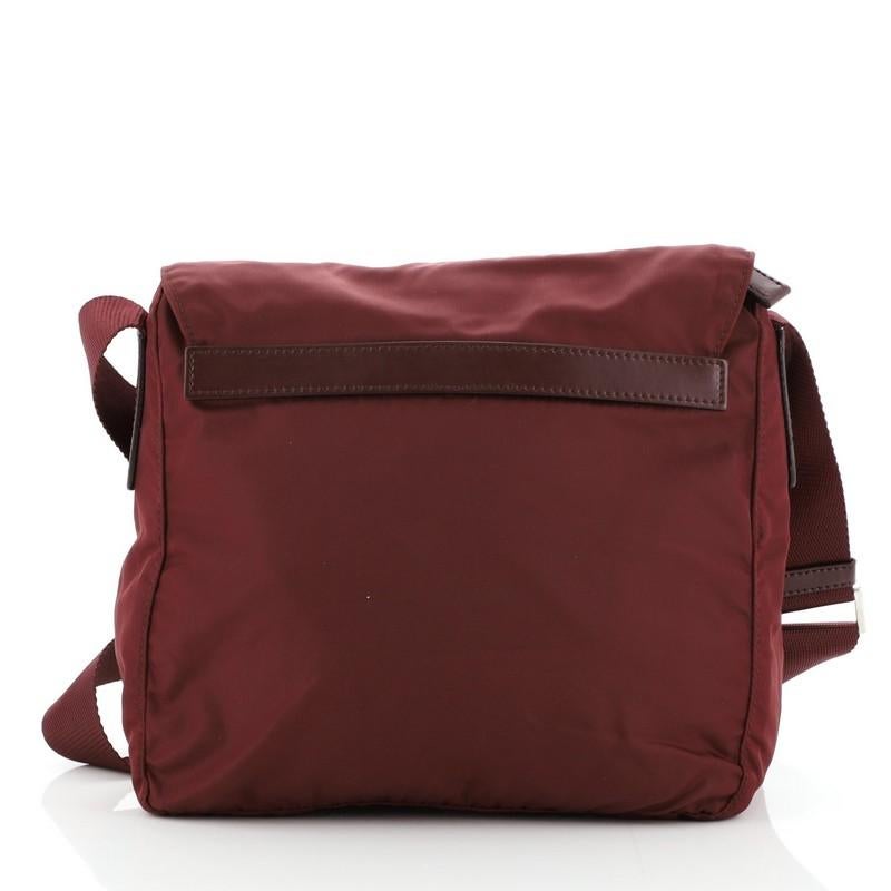 Prada Schnalle Messenger Bag Tessuto Klein (Braun)