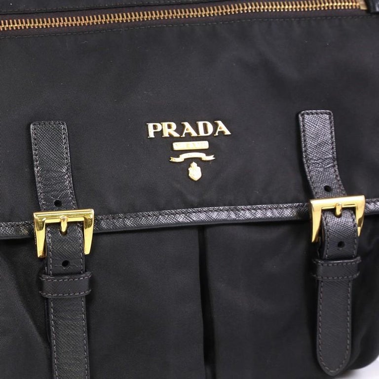Prada Buckle Messenger Bag Tessuto Small at 1stDibs