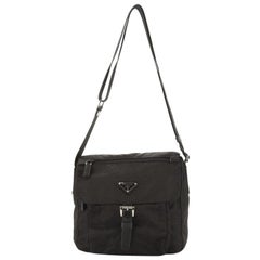 Prada Buckle Messenger Bag Tessuto Small