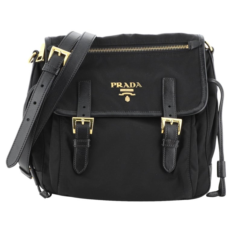 Prada Buckle Messenger Bag Tessuto Small at 1stDibs