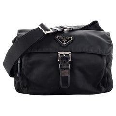 Prada Buckle Messenger Bag Tessuto Small
