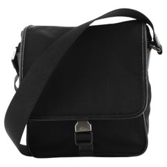 Prada Buckle Messenger Bag Tessuto Small