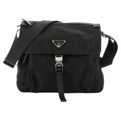 Prada Buckle Messenger Bag Tessuto Small