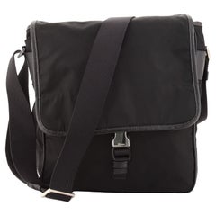 Prada Buckle Messenger Bag Tessuto Small