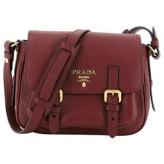 Prada Buckle Messenger Bag Vitello Daino Mini