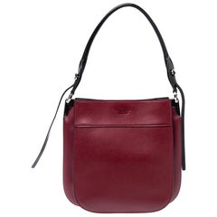 Prada Burgundy/Black Leather Margit Hobo