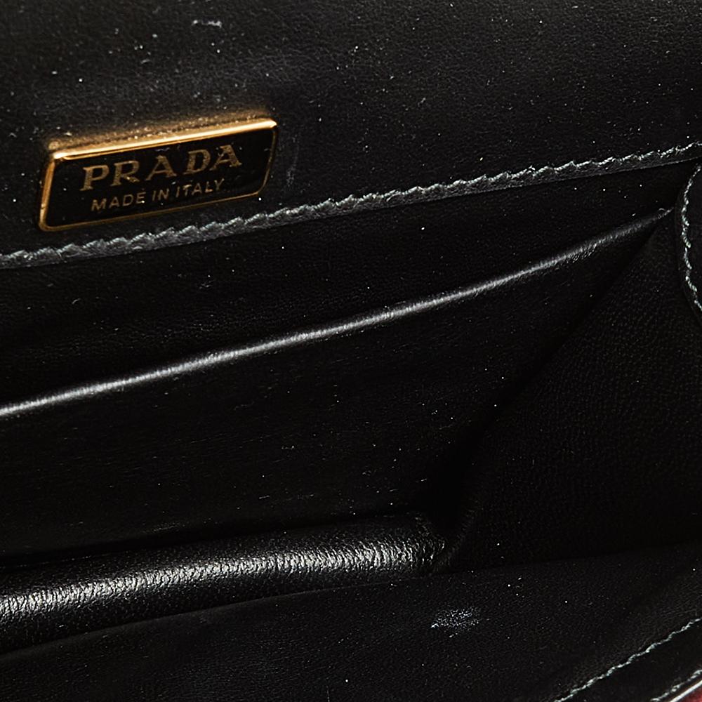 Prada Burgundy/Black Velvet & Leather Pionniere Crossbody Bag 3