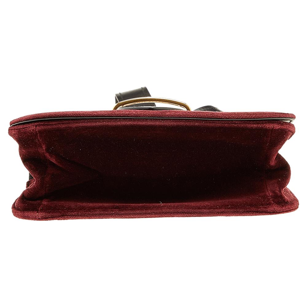 prada red velvet bag