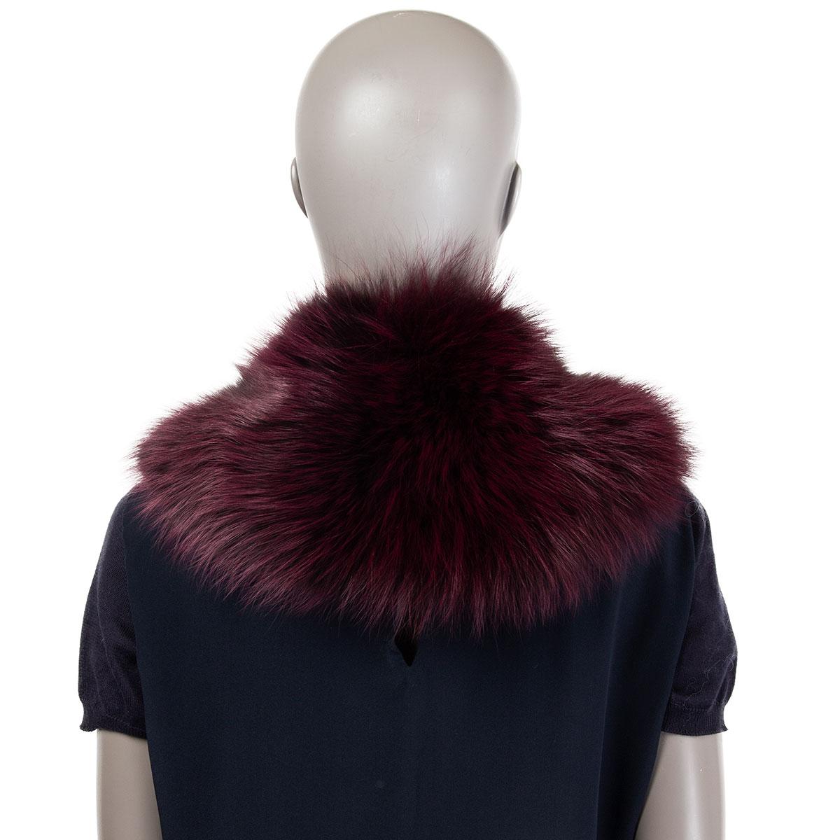 burgundy fur shawl