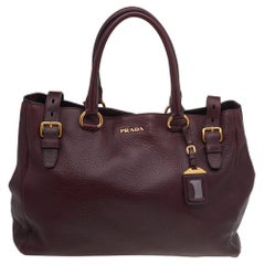 Prada Burgundy Leather Tote