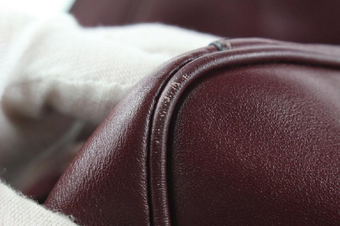 Prada Burgundy Leather Twin Pocket Backpack 862816 3