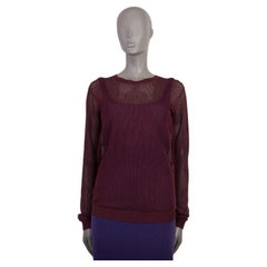 PRADA burgundy mesh knit Sweater M