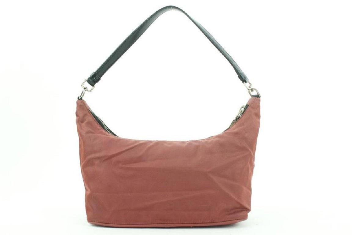 Prada burgundy nylon bag discount
