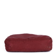 Prada Burgundy Nylon Vintage Toiletry Pouch